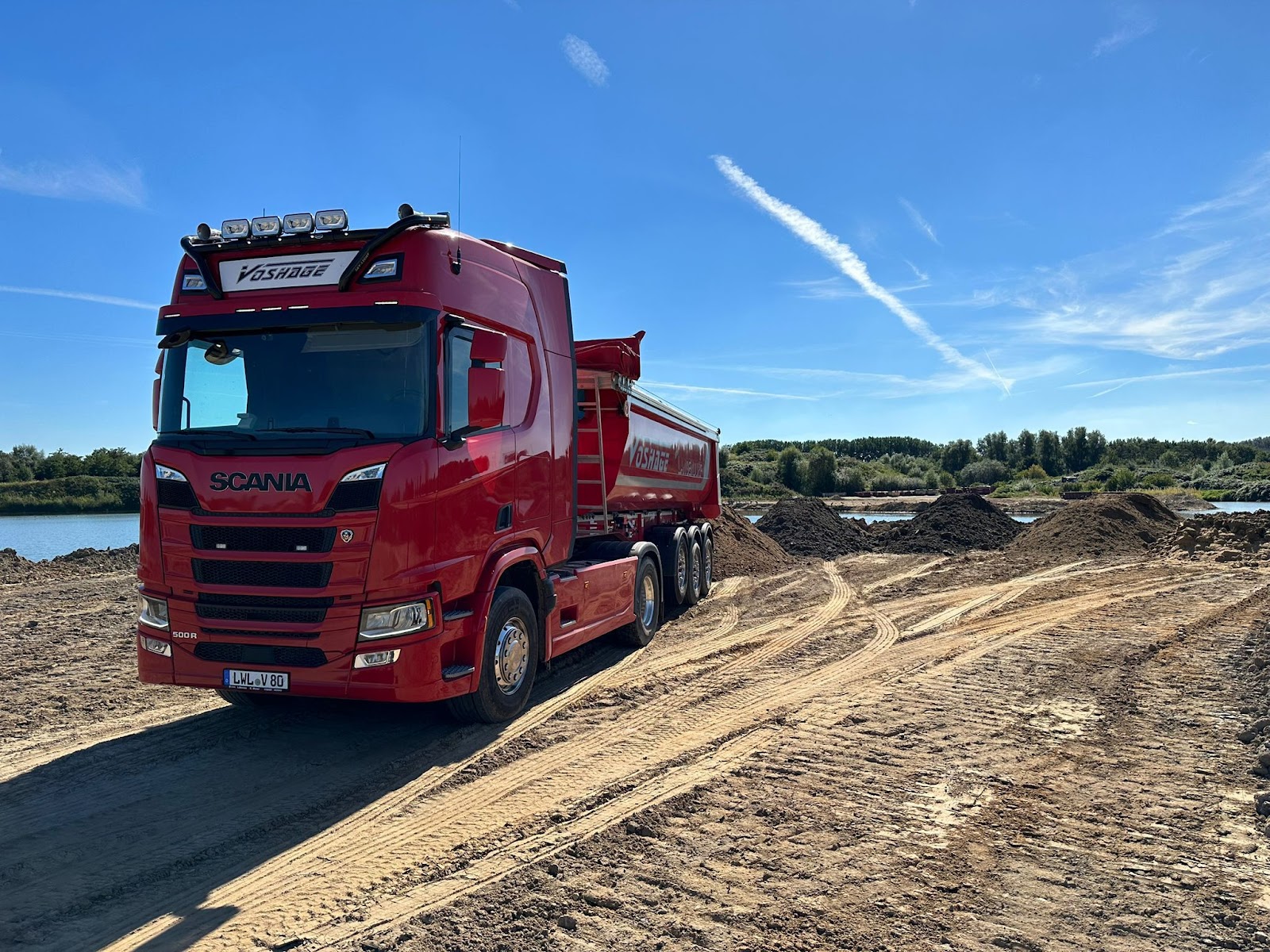 Schüttguttransport mit Kippsattel